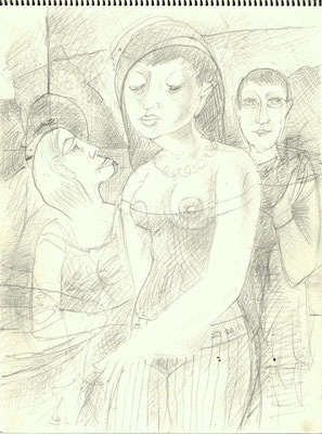 Blatt Nr. 2  1984  ( Öl )  Garderobe  2006  10 - 6