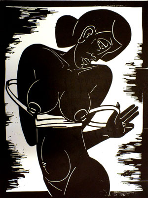 Stehender Akt  1978  55 x 73