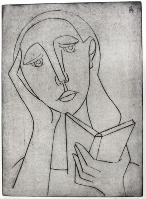 Lesende  1957  29 x 40                           ( 5 )