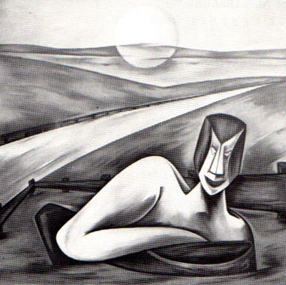 Gestalt in Abendlicher Landschaft  V.V. 154