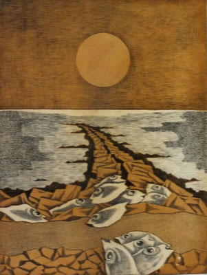 Buhne bei Dagebüll  1977  30 x 39,5 ( Ätz )         ( 1 )