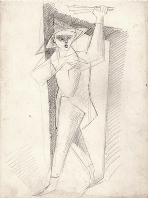 Blatt Nr. 23  1953   ( 2 R ) Harlekin I   K-8  1955        Harlekin II K-7  1955               ( Öl )  Harlekin mit Fächer  1953  3 - H 14  