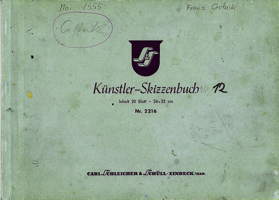 Skizzenblock  12  Datum  5.1955   29 Blätter   
