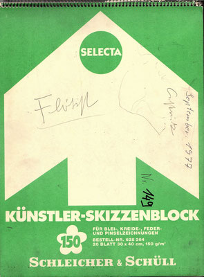 Skizzenblock  149  Datum  9 1977   24 Blätter