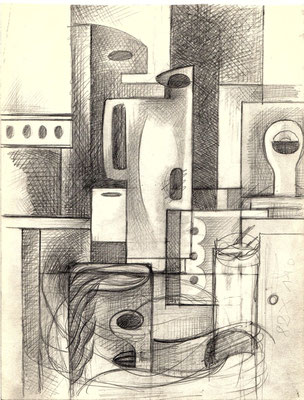 Blatt Nr. 13    2.1967  ( Öl )  Spielendes Kind vor Schaufenster  1968  V.V.239