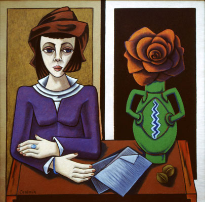 Frau mit Mütze    92 x 90  V.V. 71