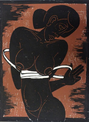 Stehender Akt  1978  55 x 73