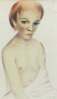 Junges Mädchen  1948  27 x 45 ( Aquarell )