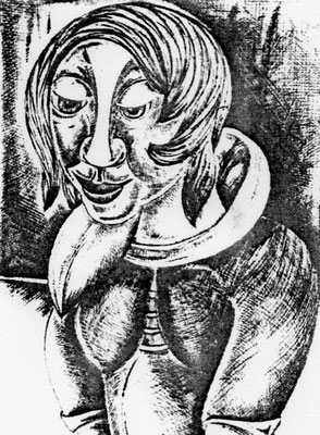 Frauenporträt  1960    30 x 40  R.G.V. 68