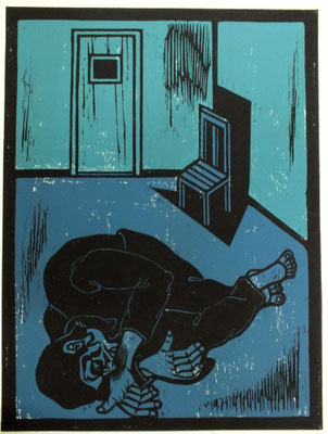 Liegender ( Gefängnis )  1986  45 x 60