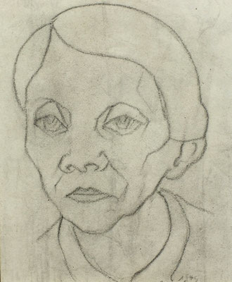 Tante Mina  1949  20,5 x 24,5 ( Blei )