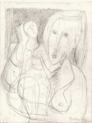 Blatt Nr.9  1953  ( R )  Mutter und Kind  1954    9 - 39  ( Öl )  Mutter und KInd  1954  V.V.176a