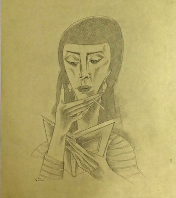 Frau mit Zigarette  1977  65 x 50