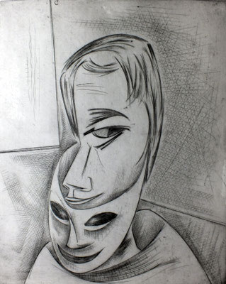 Mann mit Maske  1964   41,5 x 52