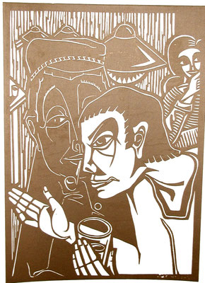 In der Taverne  1984  40 x 55
