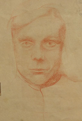 Porträt  1947  18,5 x 24,5 ( Rötel )