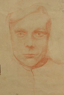 Porträt  1947  18,5 x 24,5 ( Rötel )
