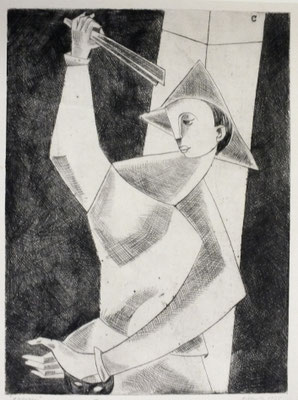 Harlekin I  1955  23,3 x 31           Kahe Sammlung