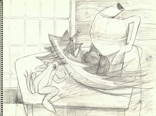 Blatt Nr. 13  1977  ( H )  Stilleben mit Frosch  1983  2 - 4  ( wie Seite 1 )