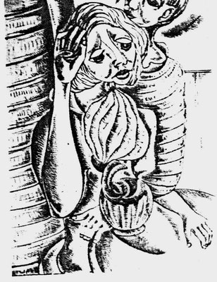 Ängstliches Mädchen  1960    30 x 40  R.G.V. 71
