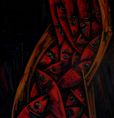 Rote Fische I  1964  87 x 90