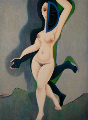 Tänzerin mit Maske  1973  115 x 157