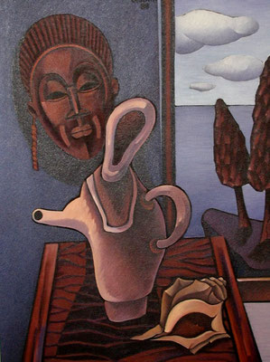 Krug vor Maske  1988  75 x 100
