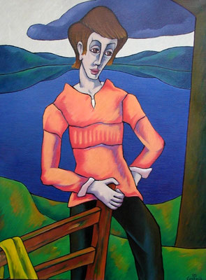 Junge in Landschaft  1995  82 x 110