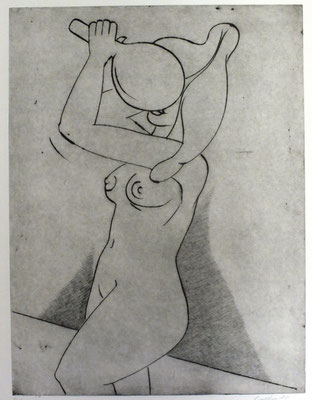 Akt mit Spiegel  1996  30 x 39,5          ( 3 )
