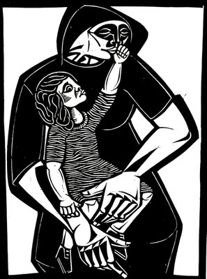 Mutter mit Kind I  1984  45 x 60      Platte vorhanden