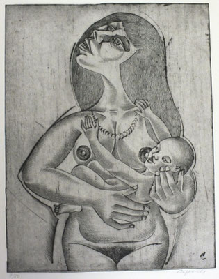 Mutter mit Kind  1996  30 x 38    ( 1 )