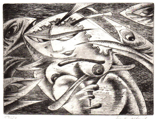 Mädchen im Wasser  1970  20 x 15       ( 5 )