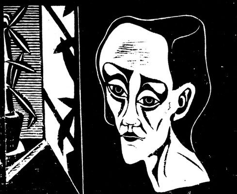 Frau am Fenster  1978    51,5 x 44,5  H.G.V. 7