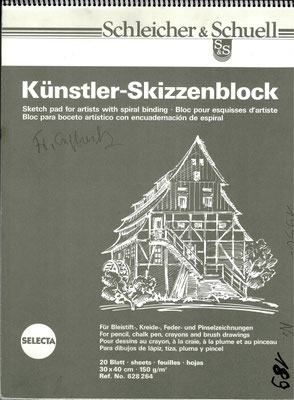 Skizzenblock  189  Datum  1990  18 Blätter