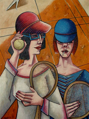 Tennisspieler  1985  75 x 100