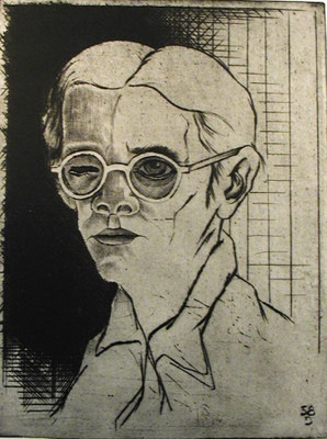 Selbstbildnis  1958  30 x 39,5                  ( 4 )