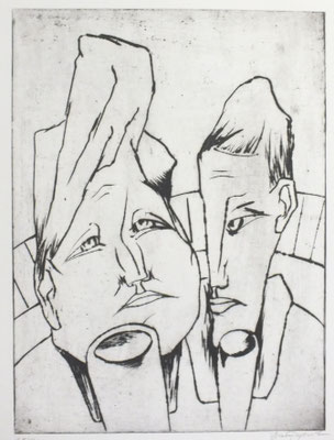 Trinkendes Paar  1962  29,5 x 41       ( 3 )