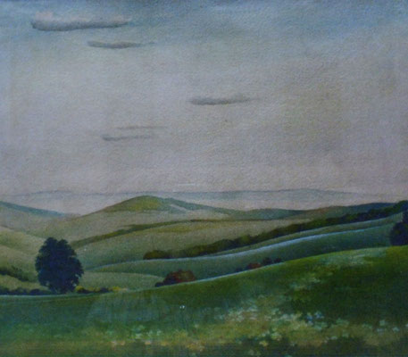 Blick vom Hubeberg  1947  A.V. 7  