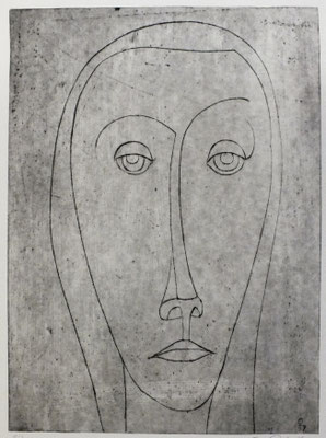 Porträt A (Frauenkopf )  1957  23,5 x 32               ( 3 )