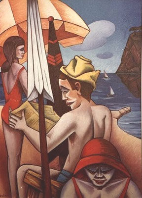 Badende ( Am Strand von Ischia )  1973  V.V. 29b