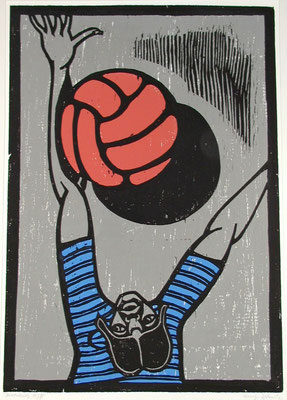 Torwart  1987  45 x 63         Platte vorhanden