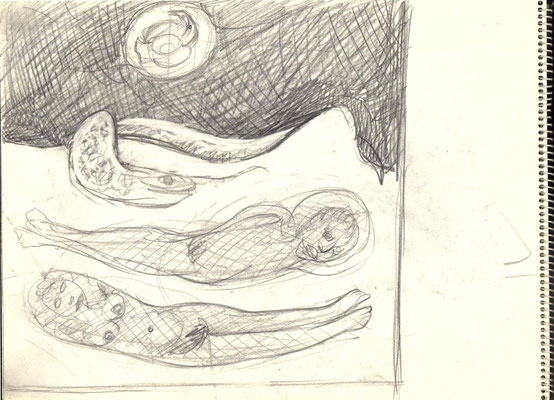 Blatt Nr. 8  8.1973  ( Öl )  Adam und Eva  1970  V.V.242