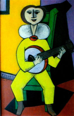 Banjo Spieler 1955    75 x 113  V.V. 18