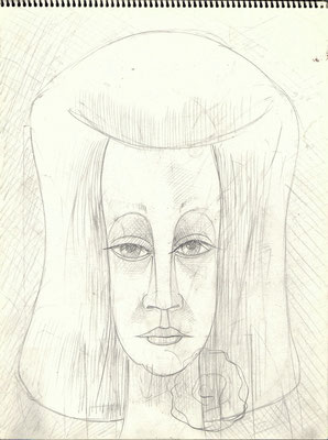 Blatt Nr. 6  1980  ( 2xR )  Frauenkopf mit Blume I 1981 12 - 14,  Frauenkopf mit Blume  II  12 - 25