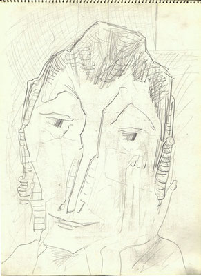 Bild Nr. 4  4.1965   ( R )   Frauenkopf  1965   10 - 18