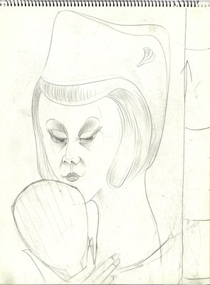 Blatt Nr. 9  1979  ( R )  Mädchen mit Spiegel  1980  12 - 17