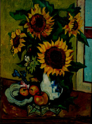 Stillleben mit Sonnenblumen  1953  76 x 101