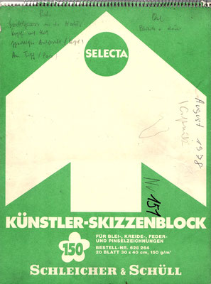 Skizzenblock  151  Datum  8.1978   12 Blätter