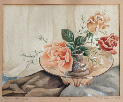 Rosen vor Fenster  1946  A.V. 4
