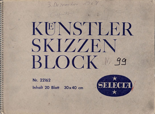 Skizzenblock  99  Datum  3.12.1967   28 Blätter